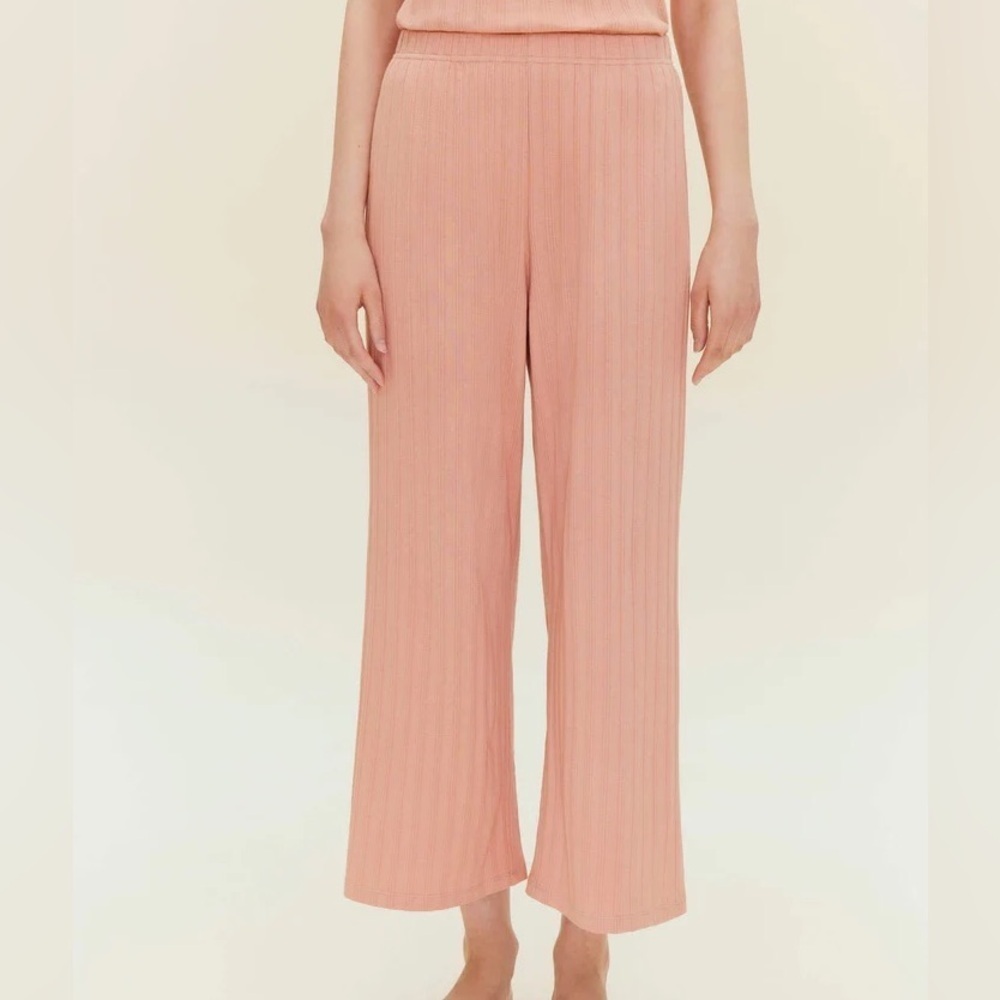 Neiwai ribbed cardigan pants light pink copper‎ color casual size 2 small